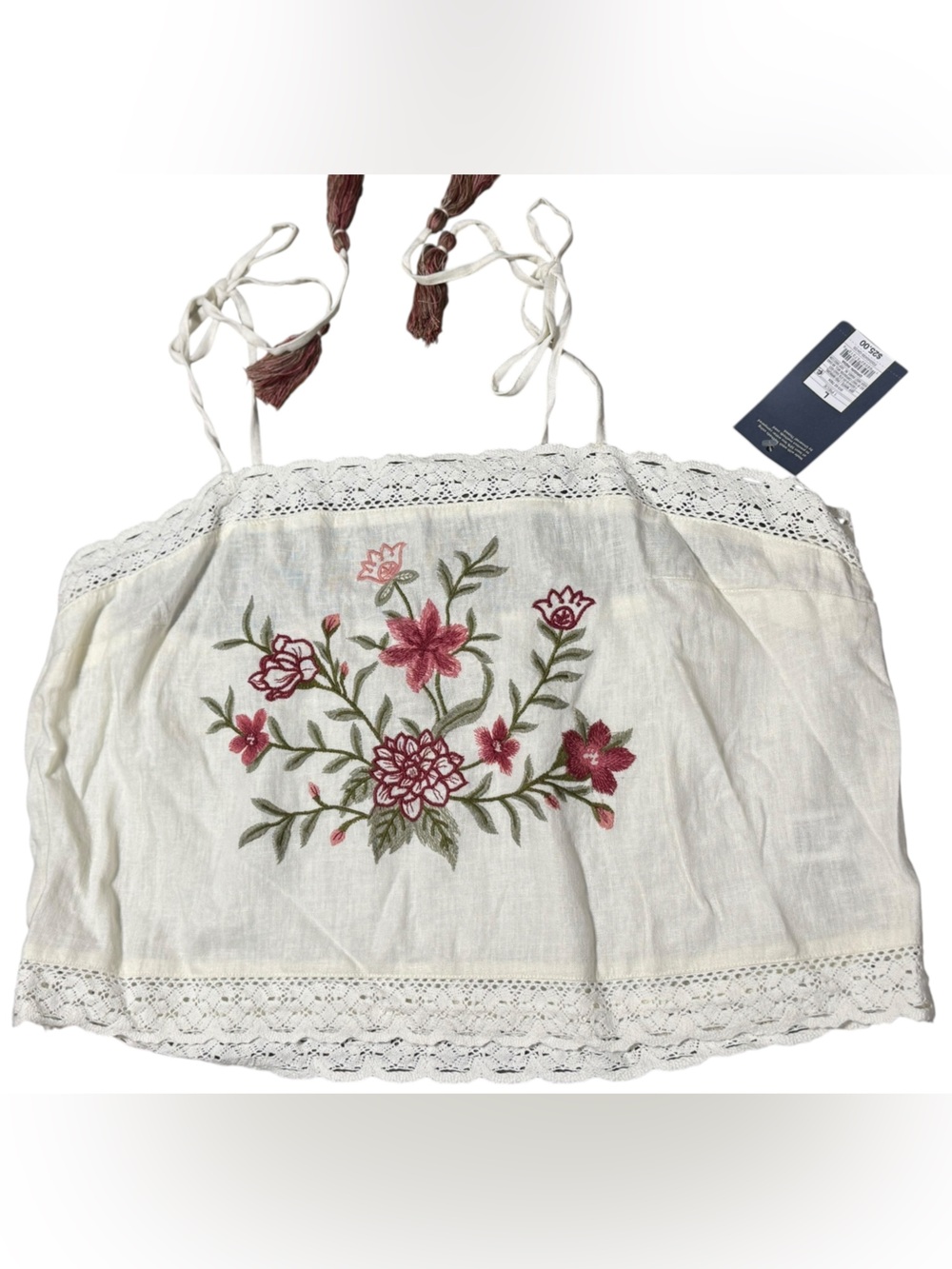Universal Thread Embroidered Linen Tank Top 
Cream NWT - Picture 5 of 15